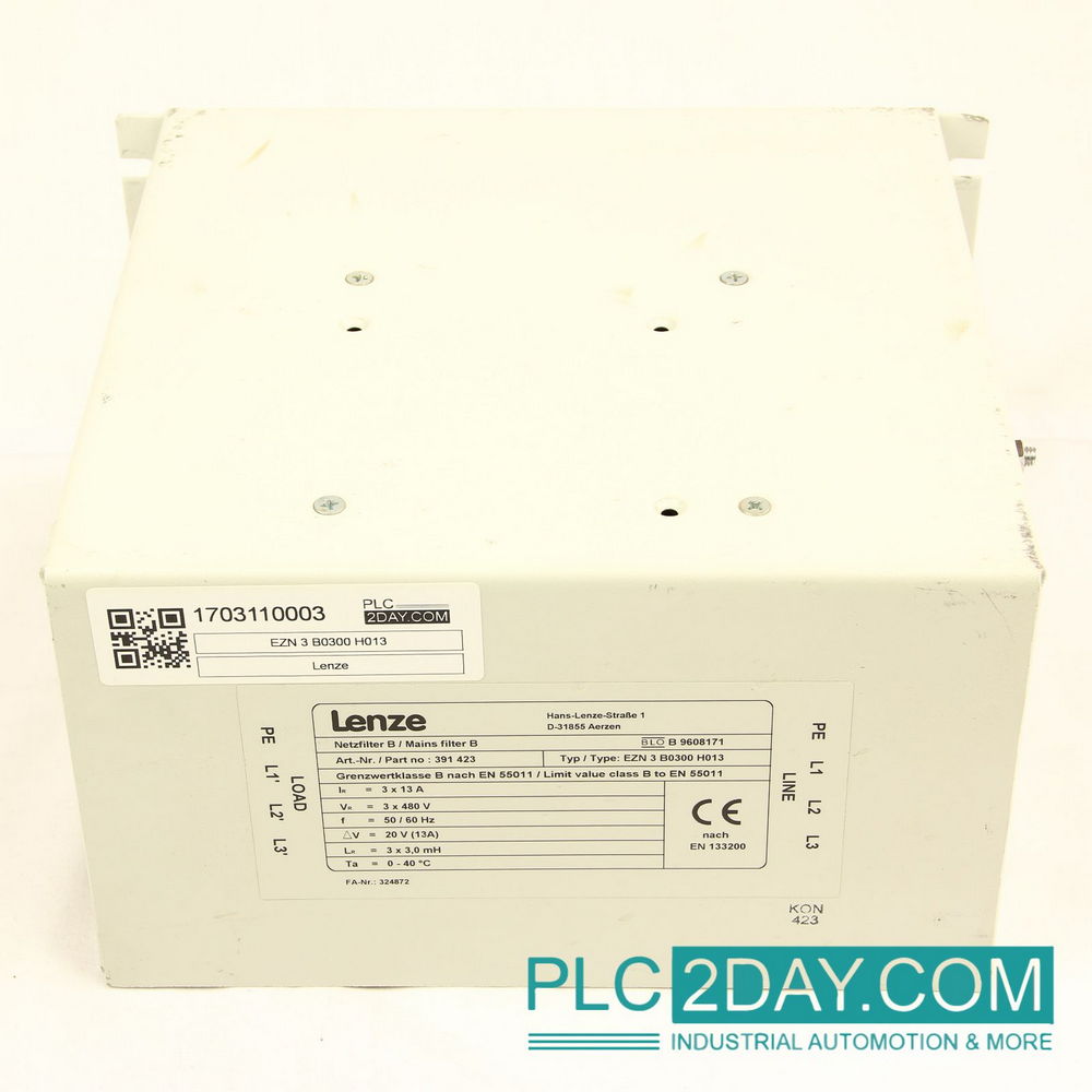 LENZE EZN 3 B0300 H013 Mains Filter B 391 423