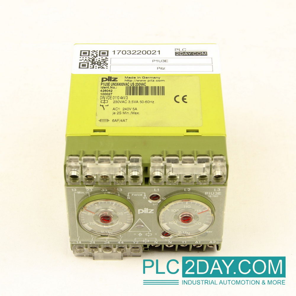 PILZ Safety Relay 426042 P1U3E UN3X400VAC US 230VAC