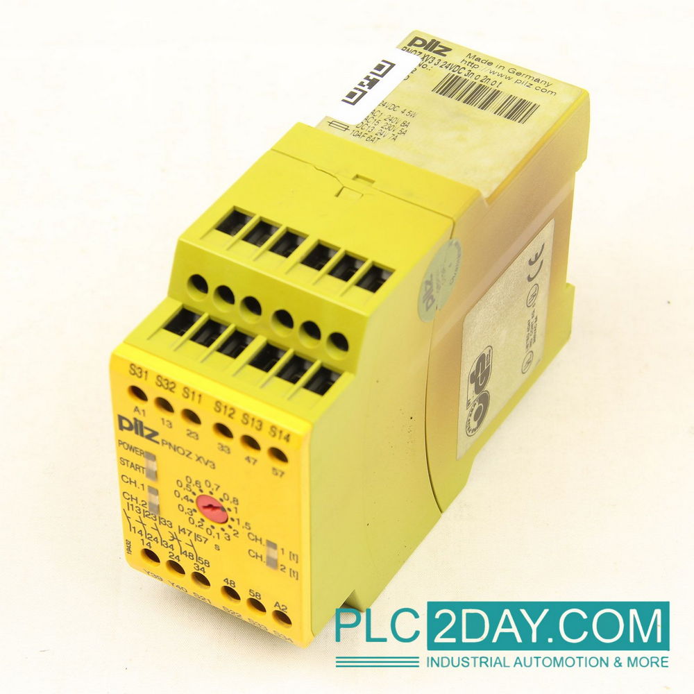 PILZ PNOZ XV3 3 24VDC 3n/o 2n/o t Safety Relay — изображение 2