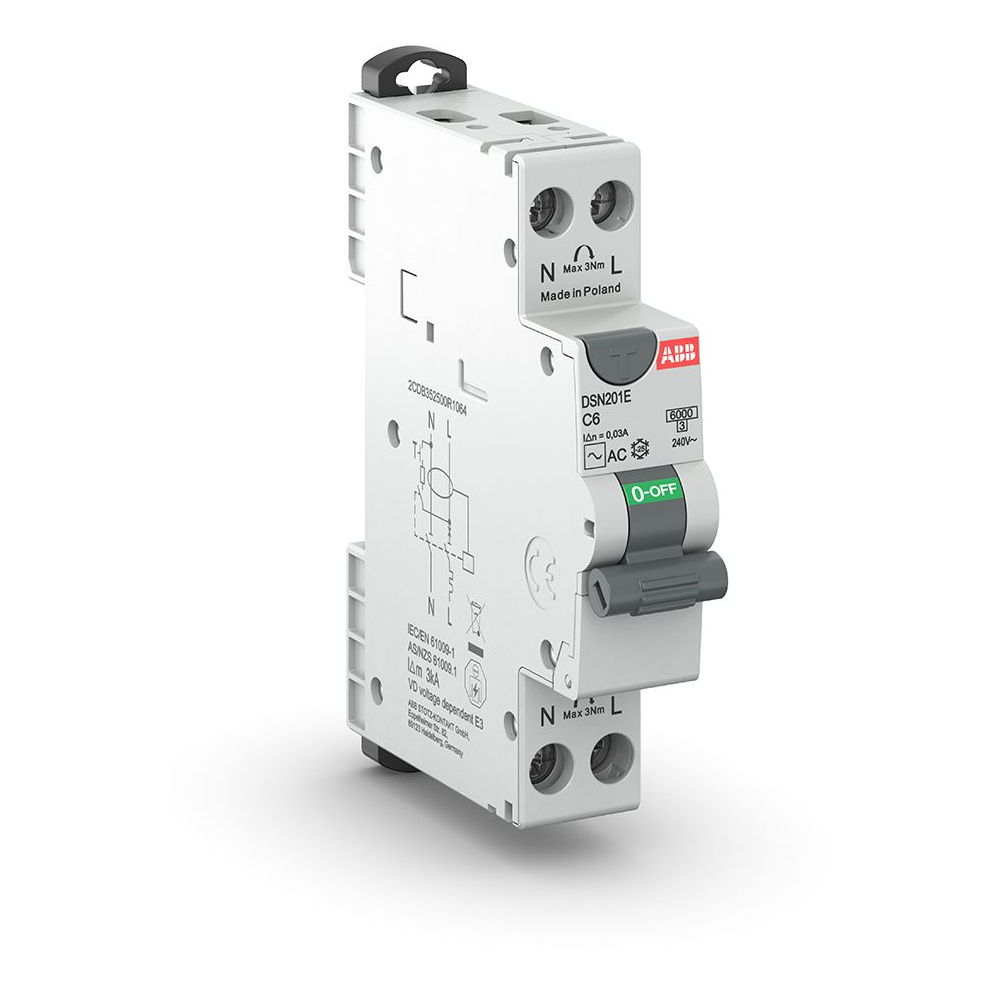 ABB DSN201E B16 A10 AARDLEKAUTOMAAT 1P+N B KAR 1 (1pc) — изображение 2