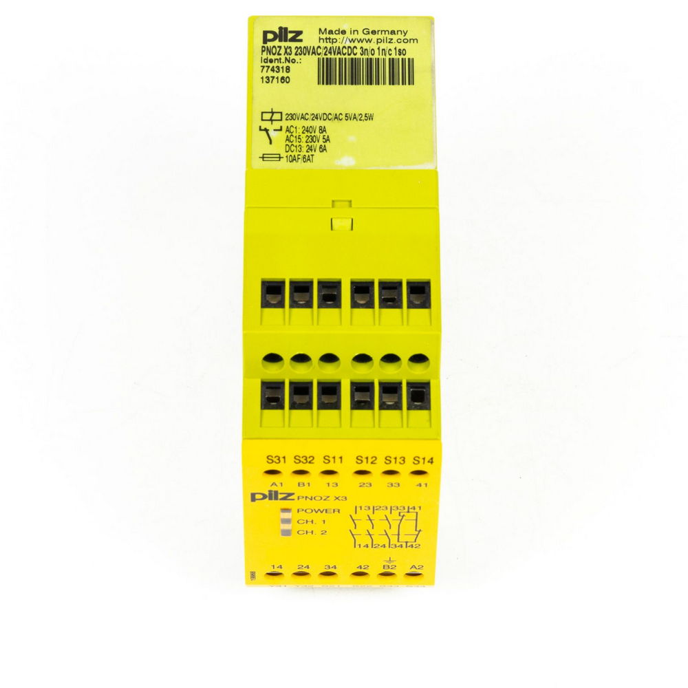 PILZ PNOZX3-230VAC/24VACDC-3n/o-1n/c-1so 774318 Safety relay — изображение 3