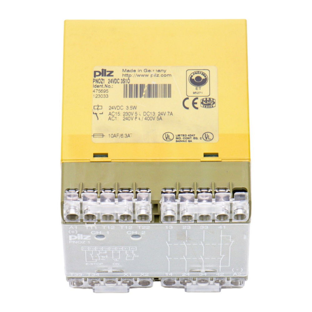 PILZ PNOZ1 24VDC 3S10 475695 — изображение 2