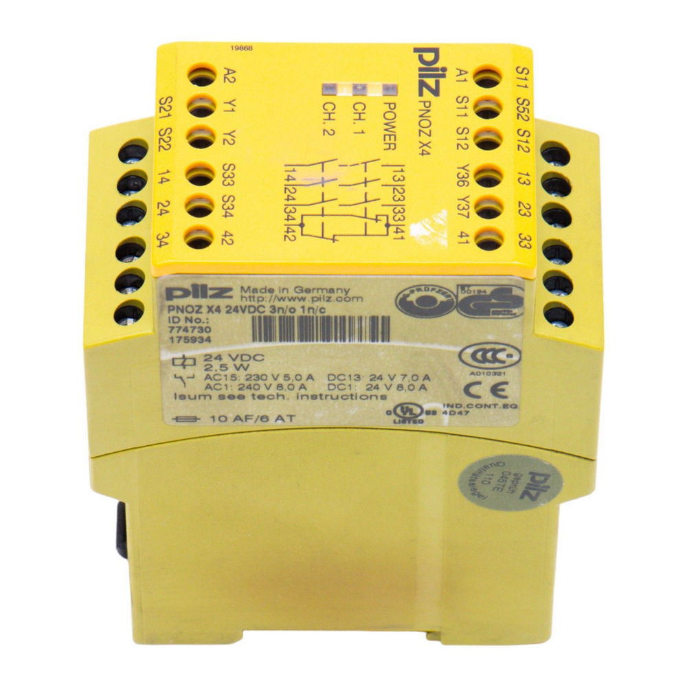 PILZ PNOZ X4 24VDC 3n/o 1n/c 774730 — изображение 2
