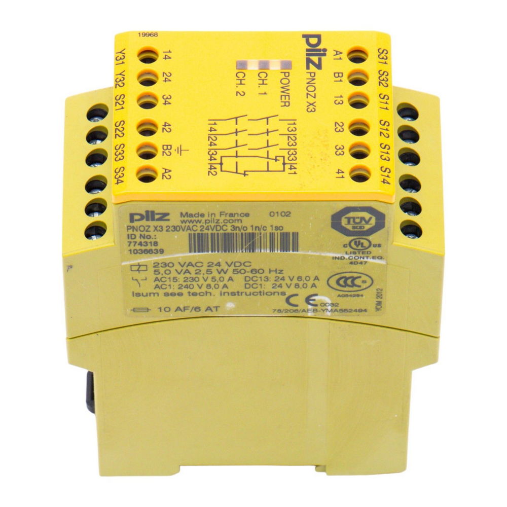 PILZ PNOZ X3 230VAC 24VDC 3n/0 1n/c 1so 774318 — изображение 2