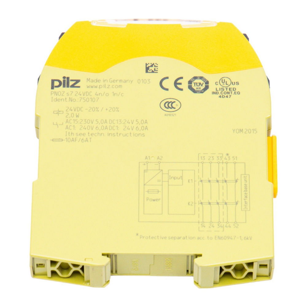 PILZ PNOZ s7 24VDC 4n/o 1n/c 750107 — изображение 2