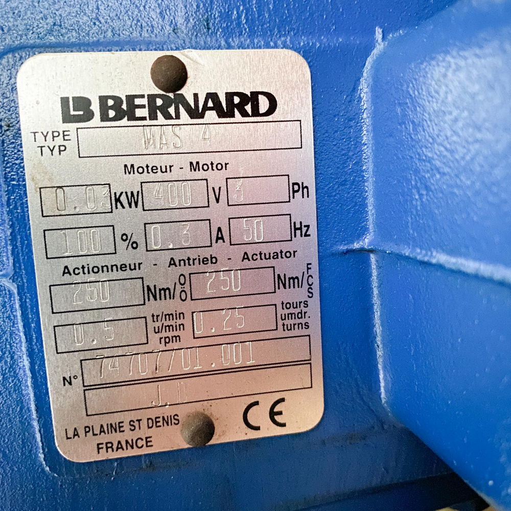 Actuator MAS4: Motor: kW: 0