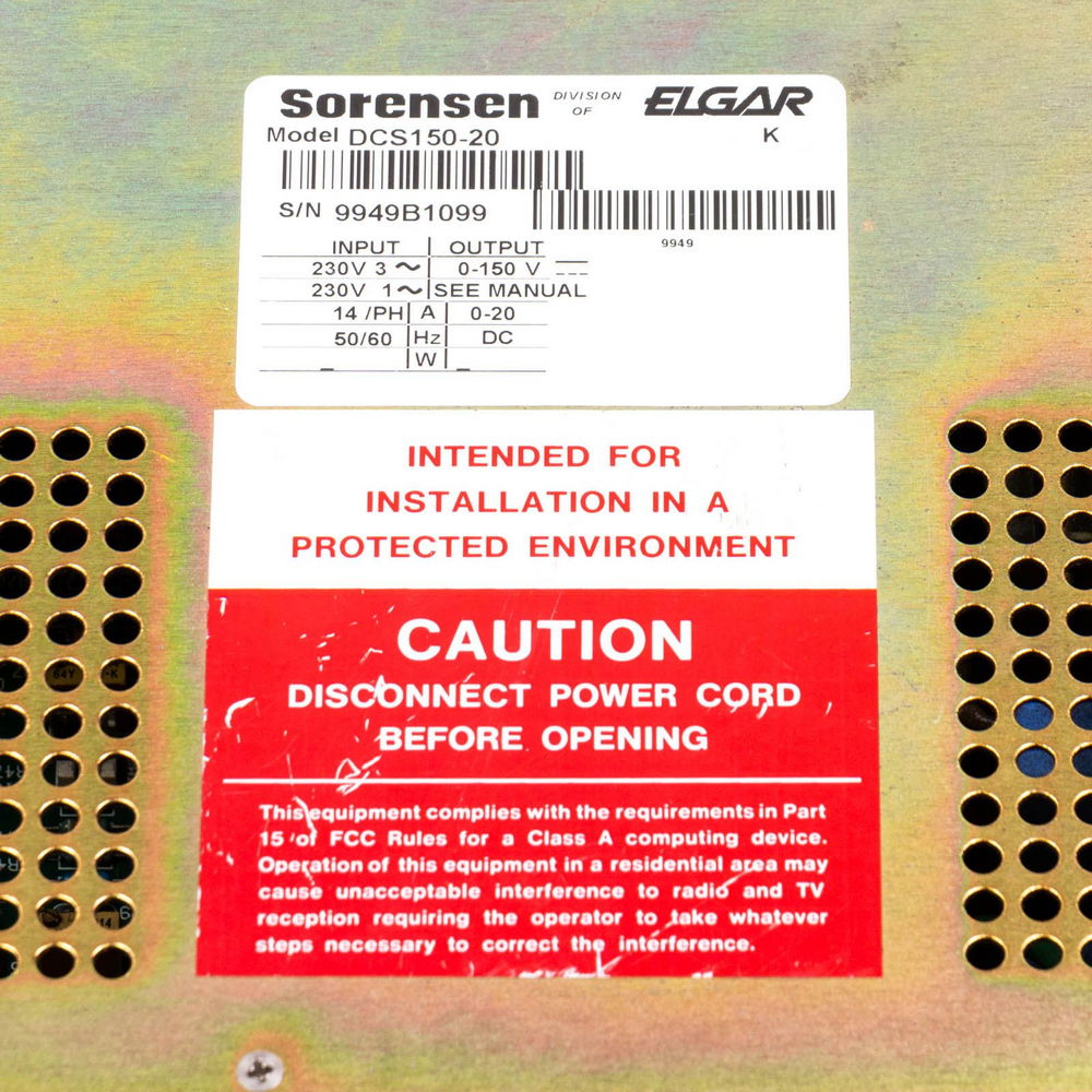 SORENSEN DCS150-20, DC Power Supply — изображение 8