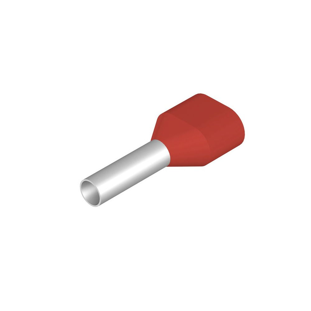 WEIDMULLER H1.0/15D ZH R SV ADEREINDHULS 1MM2 RD TWIN L=15 (1pc)